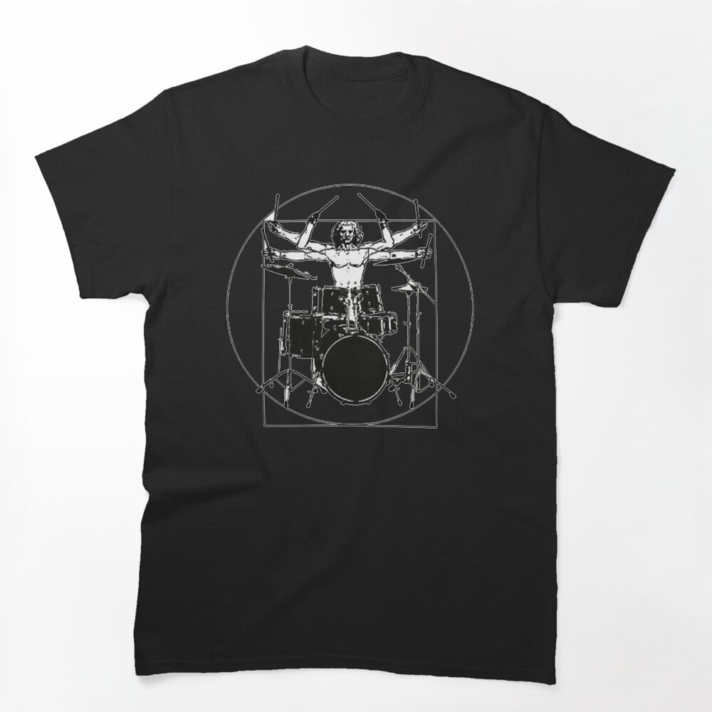 Vitruvian Drummer Design Drummer Shirt