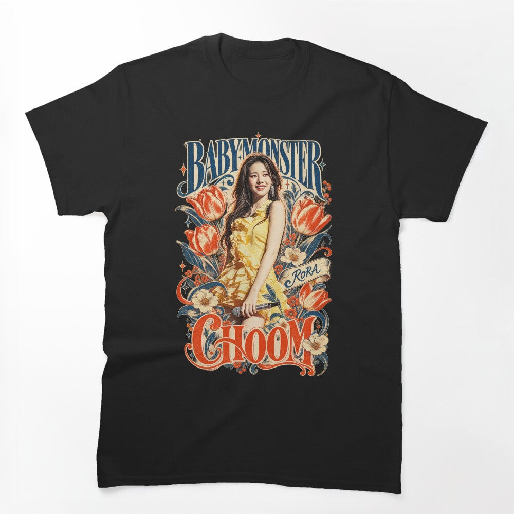 Retro Vintage BABYMONSTER Rora Visual Kpop Collection Shirt