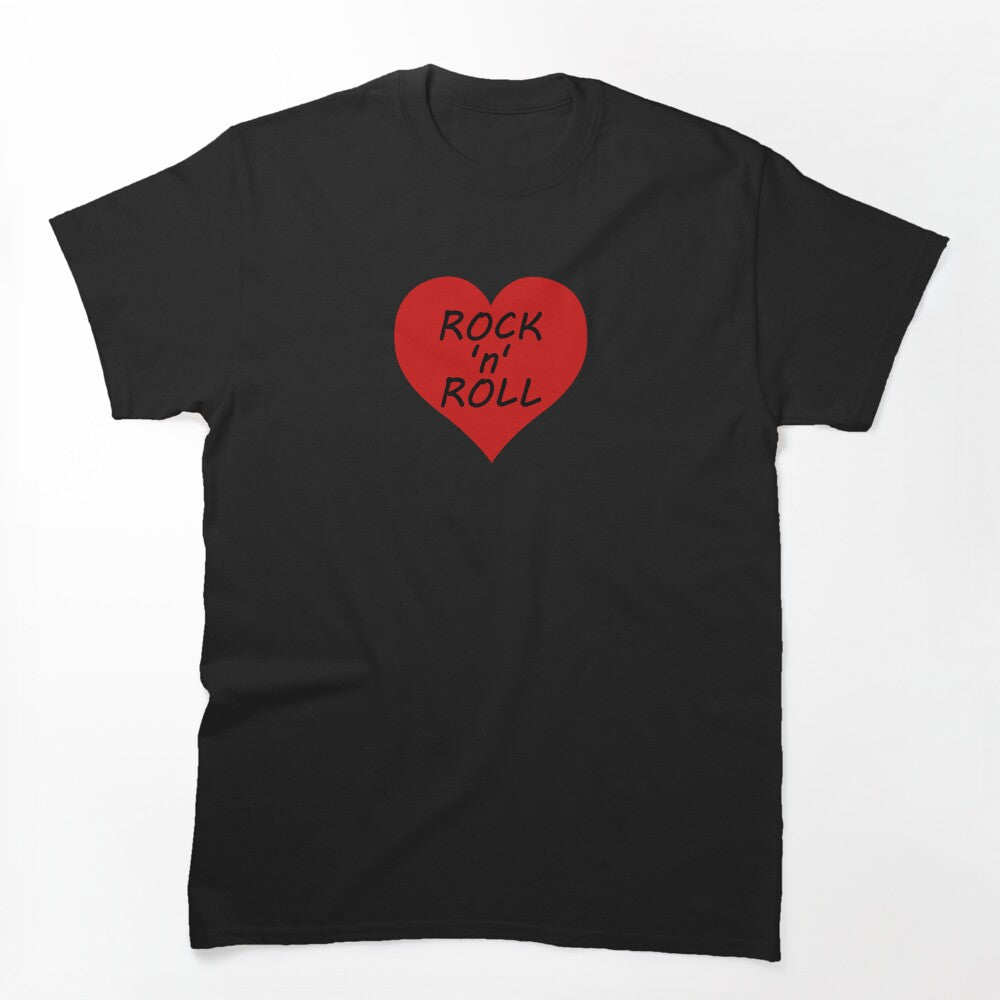 Rock 'n' Roll Lover's Retro Heart Shirt