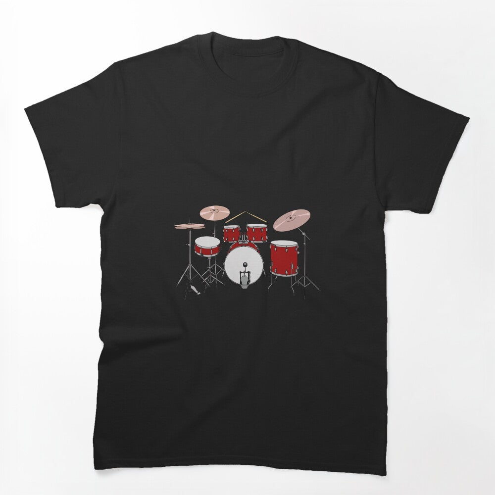 Drum Kit Cartoon Illustration Shirt