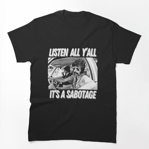 Sabotage Boutique Beastie Boys Old Style Fan Art Design Shirt
