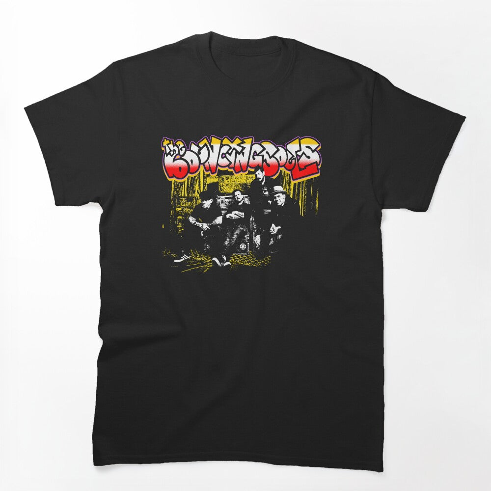 Duotone Silhouette Design Punk Rock Band Shirt