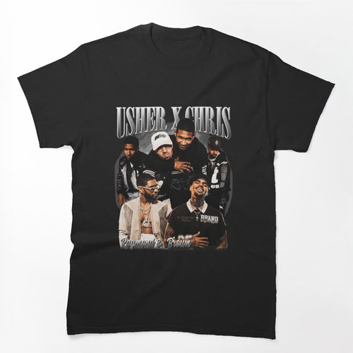 Chris Brown Usher Vintage R&B Group Tour Design Shirt