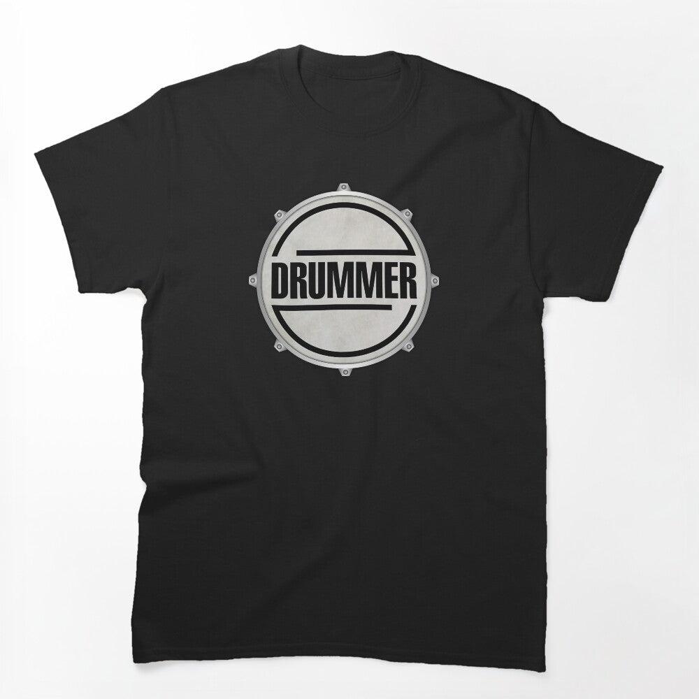 Drummer In Drum Metal Ring Shirt