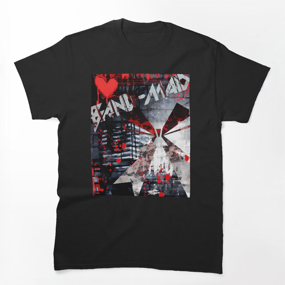 Splattered Bow With Heart Collage Shirt