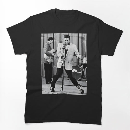 Elvis Inspired Rock And Roll Stage Energy Vintage Music Design Shirt