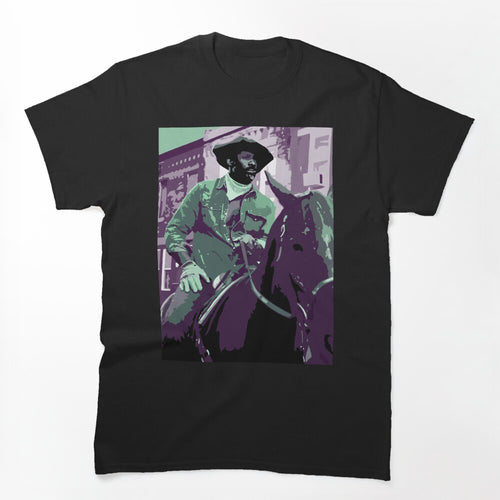 Black Cowboys Purple & Green Shirt