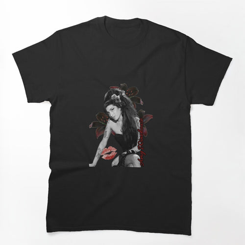 Amy Winehouse Black And White Design Shirt