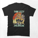 Thin Lizzy Jailbreak Explosion Vintage Black Print T Shirt