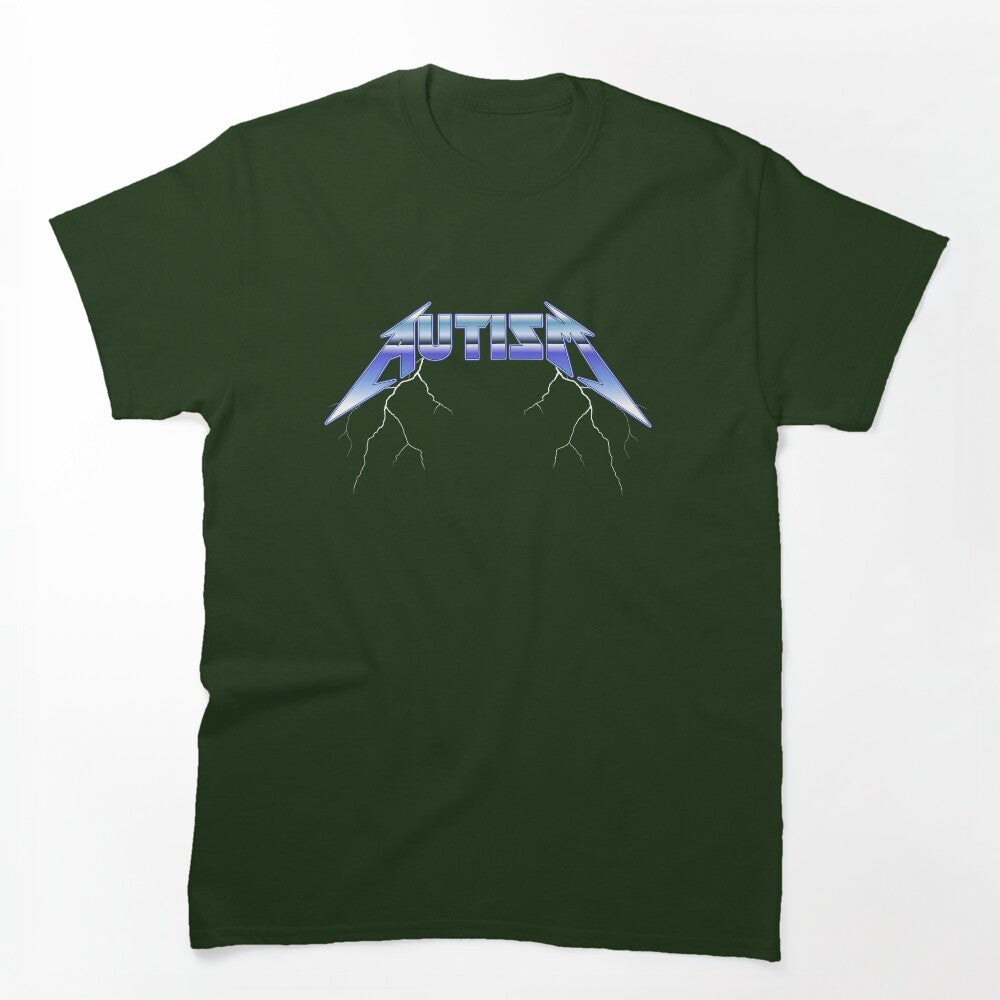 Autism Thrash Metal Gradient 80s Heavy Metal Style Shirt