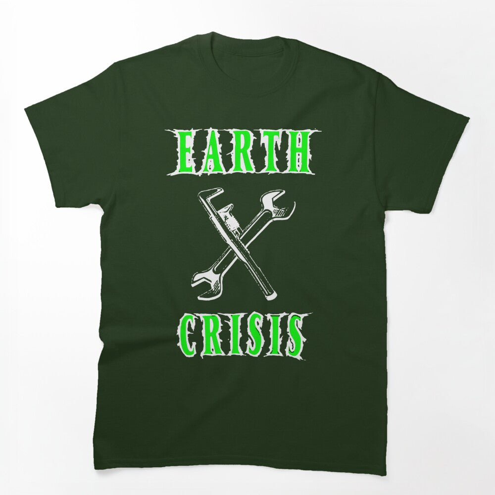 Green Typography Nu Metal Band Shirt