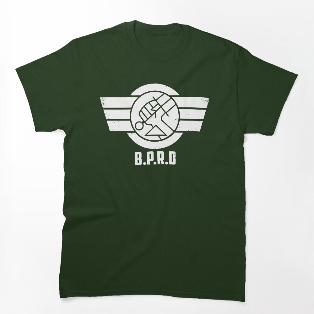 B P R D Logo White Version Shirt
