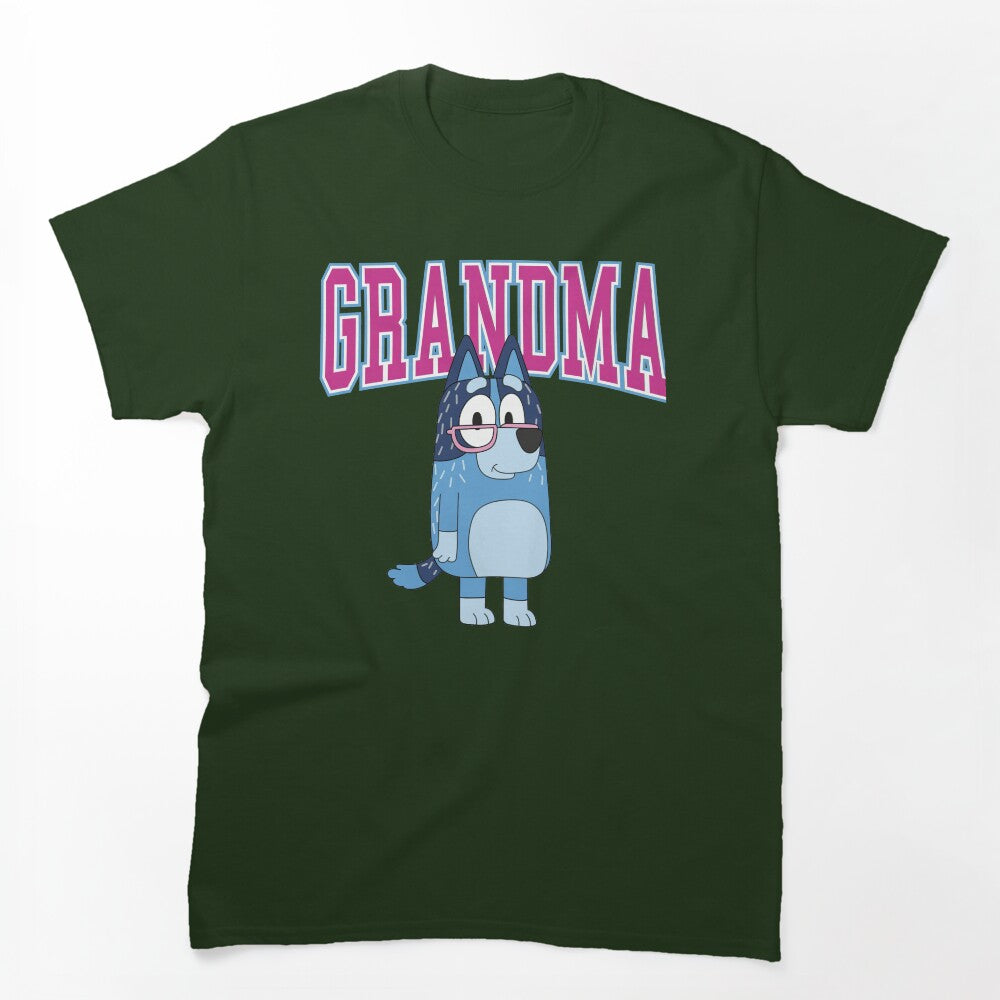Grandma Blue Dog Cartoon Shirt