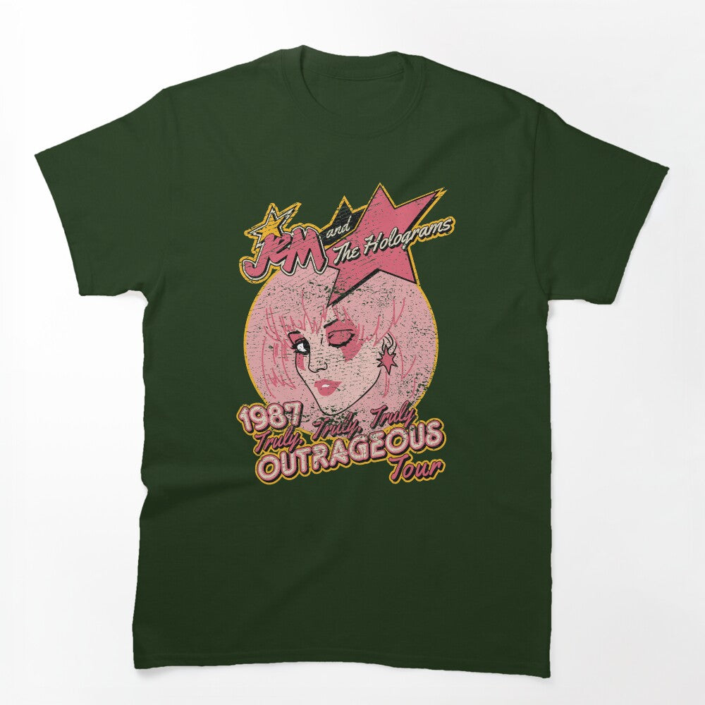 Jem And The Holograms Tour- Distressed Shirt