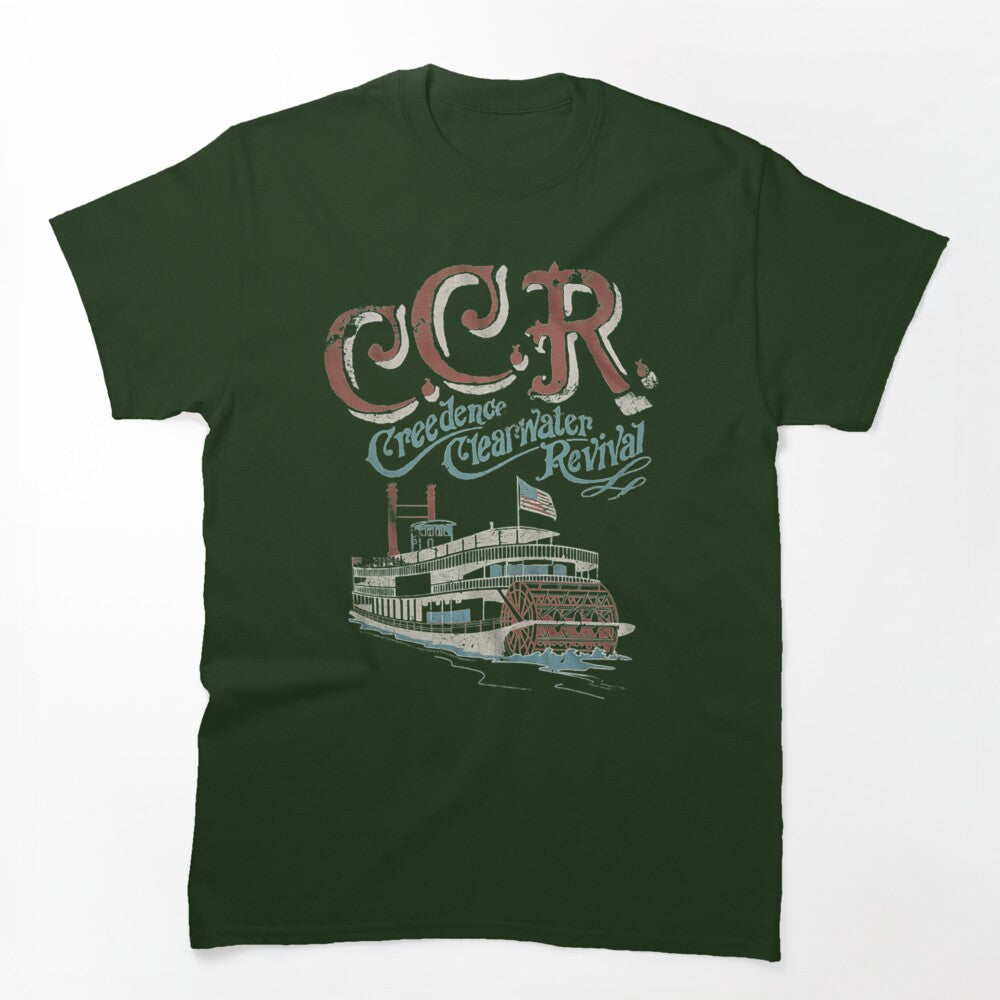 Rollin' On The River Ccr American Rock Band Shirt
