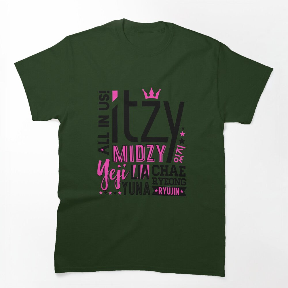 ITZY Font Collage Shirt