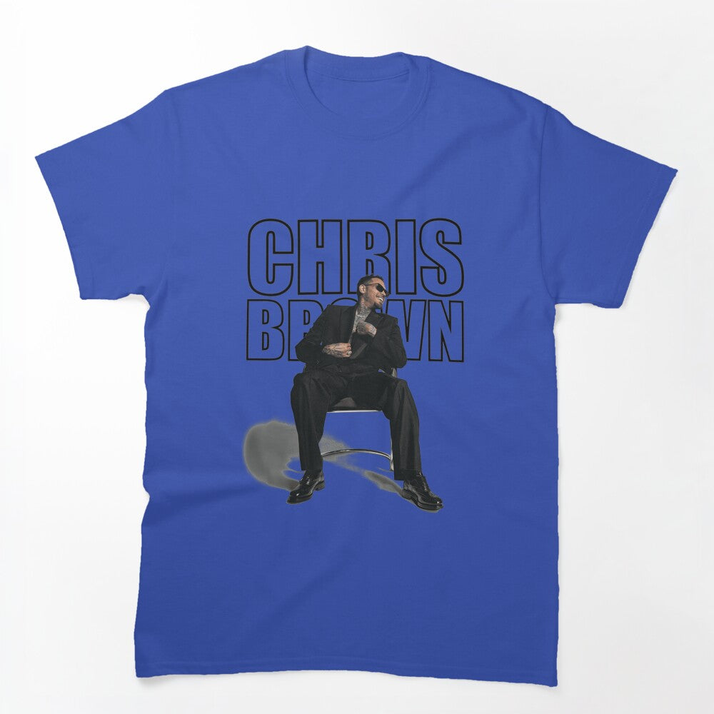 Chris Brown Modern Outline Minimalist Graphic Design Shirt