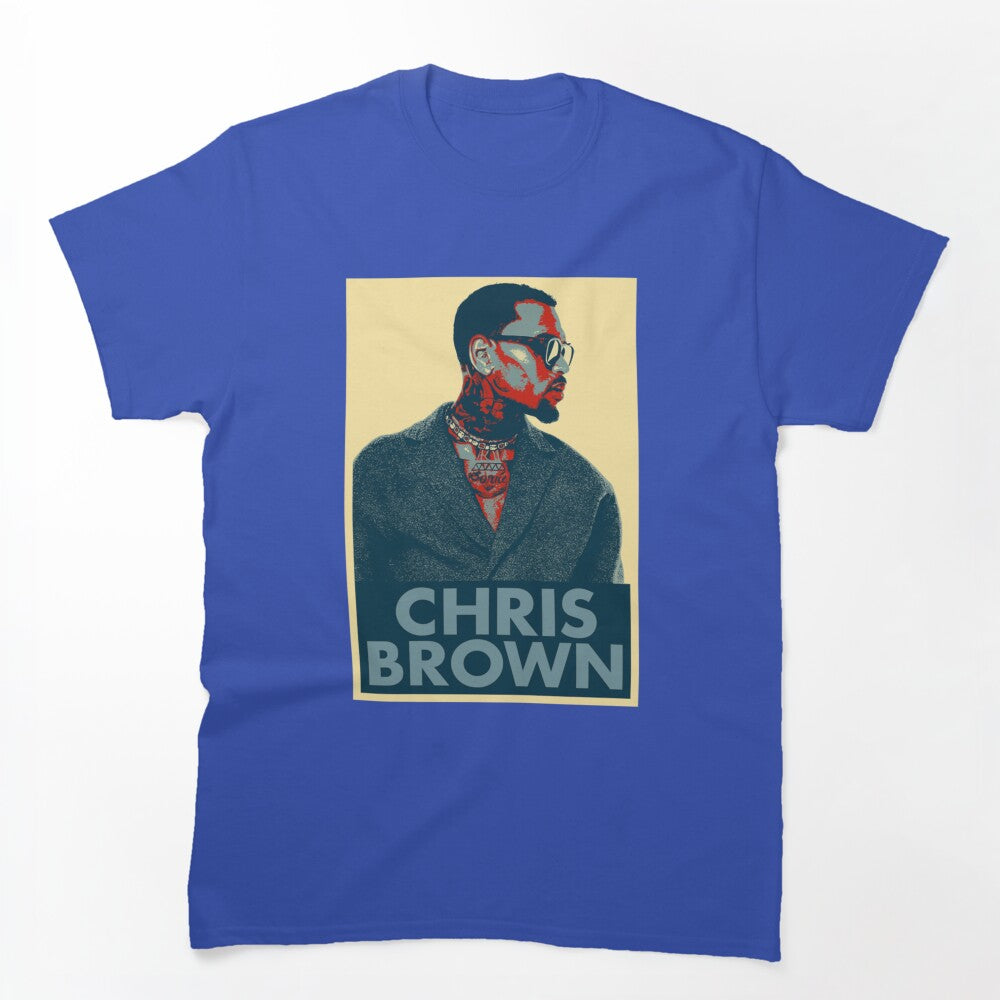 Chris Brown Colorful Pop Art Portrait Design Shirt