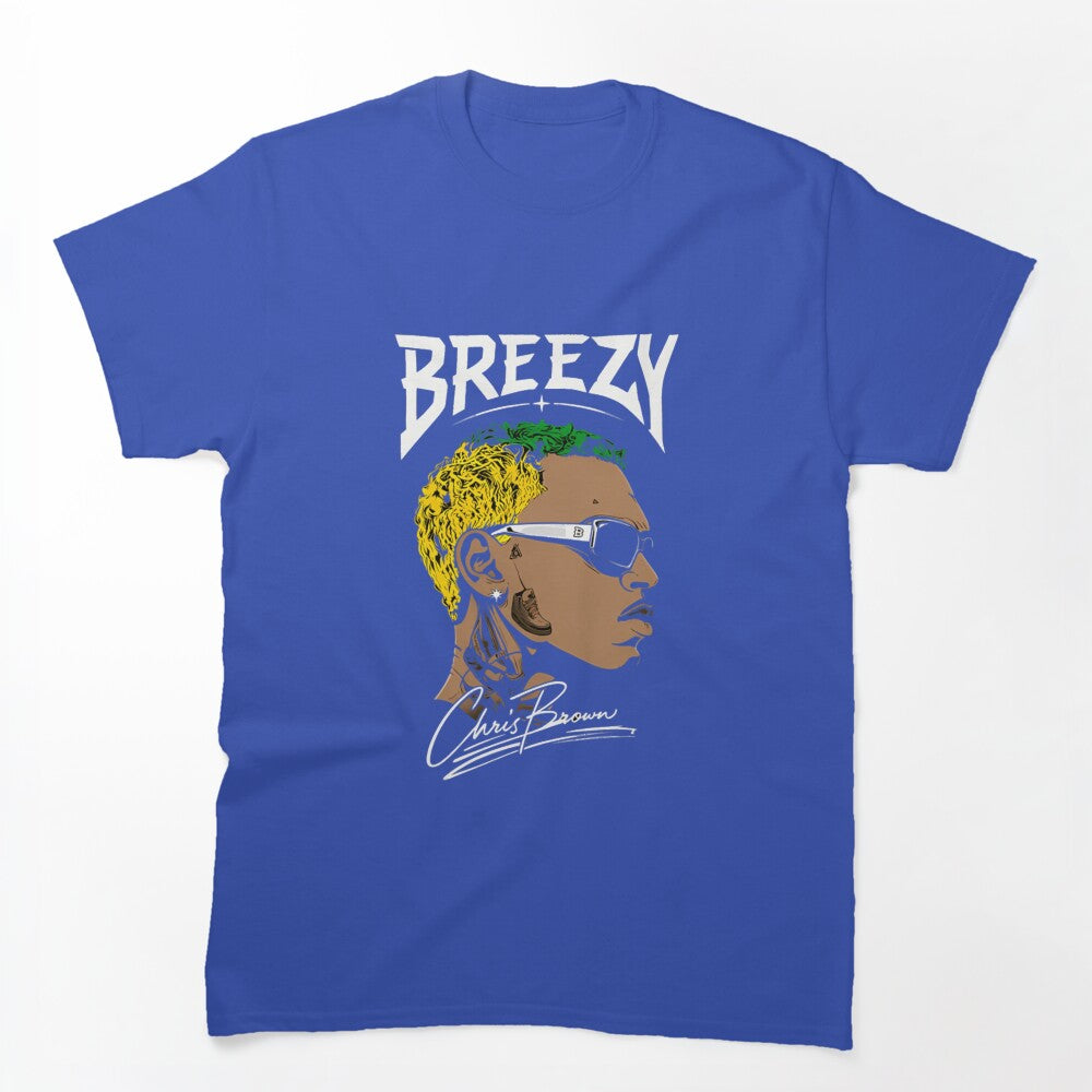 Chris Brown Breezy Minimalist Green Graphic Design Shirt