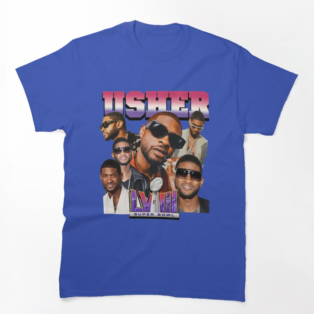 Usher Retro R&B Superstar Collage Design Shirt