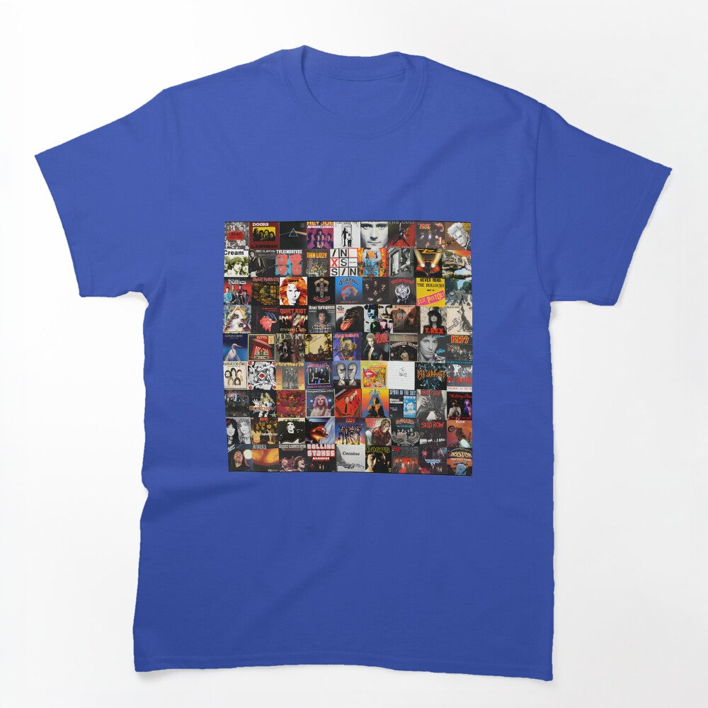 Rock Vinyl Record Collage Art Design For Music Lovers Shirt
