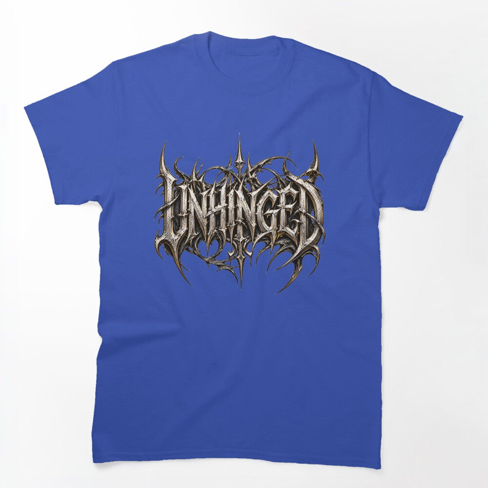 Unhinged - Brutal Death Metal Spiky Typography Shirt