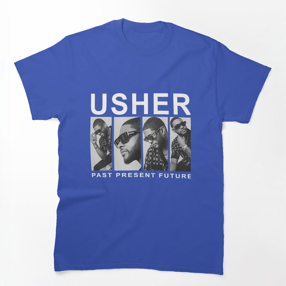 Usher Past Present Future Retro R&B Music Fan Shirt