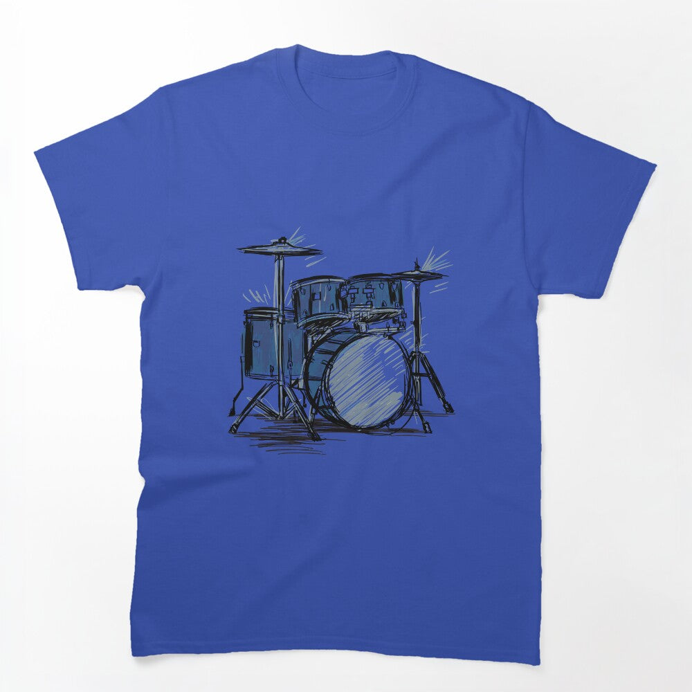 Drum Set Music & Drum Is Life Pop Band Concert Live Music Shirt
