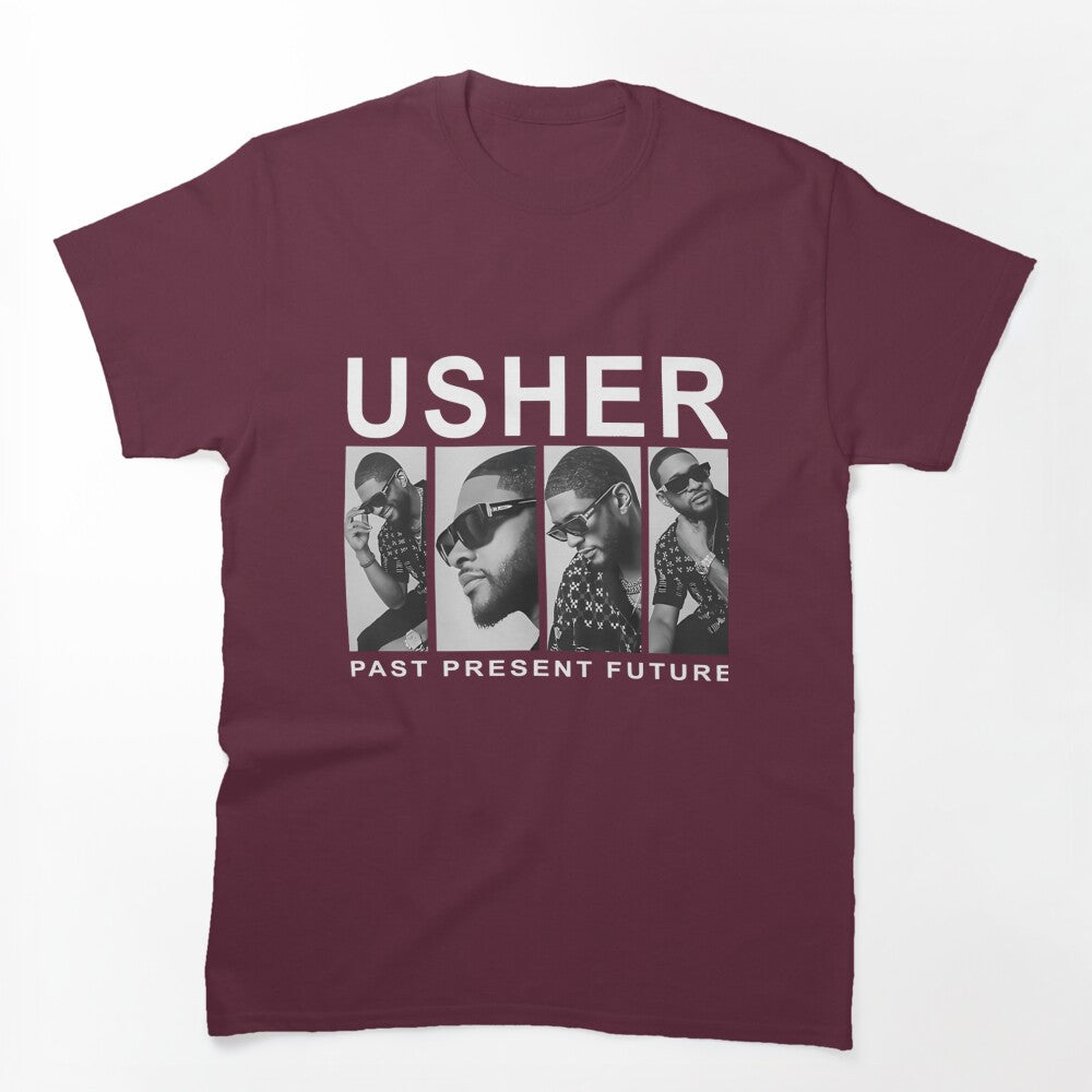 Usher Past Present Future Retro R&B Music Fan Shirt