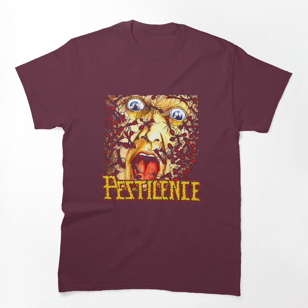 Face & Ants Design Death Metal Bandv Shirt