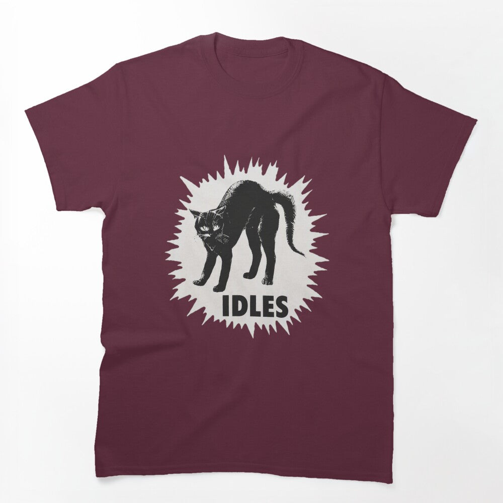 IDLESS Blacks Cát Punk Rock Band Shirt