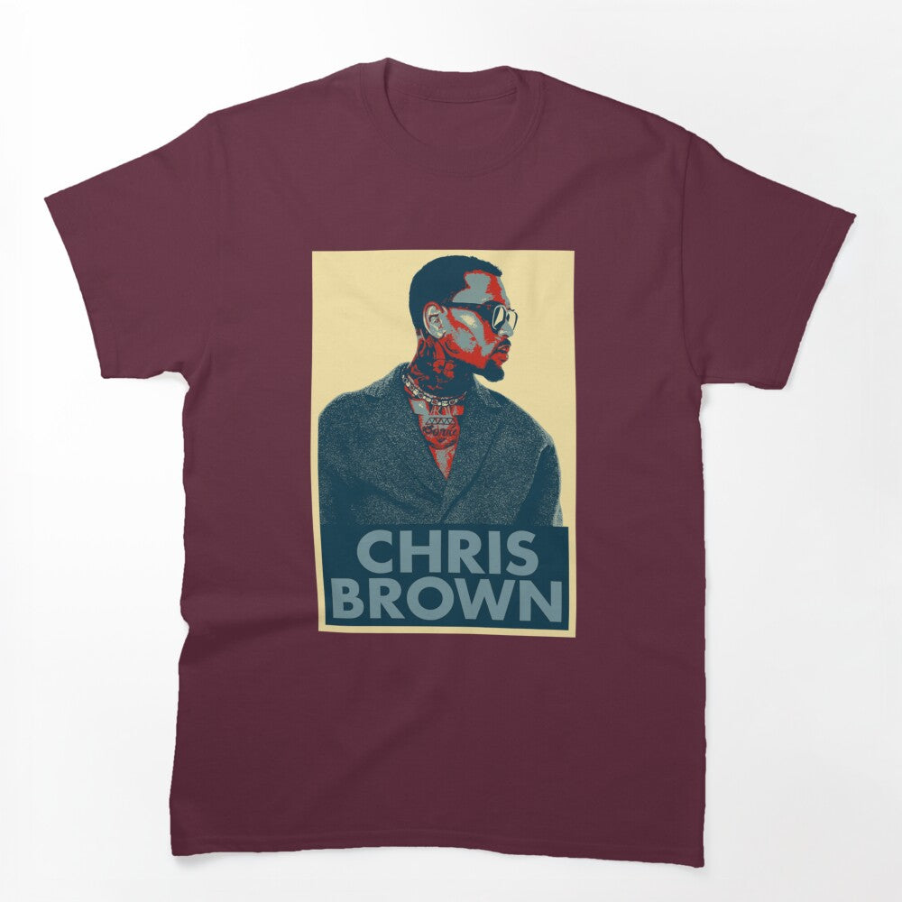 Chris Brown Colorful Pop Art Portrait Design Shirt