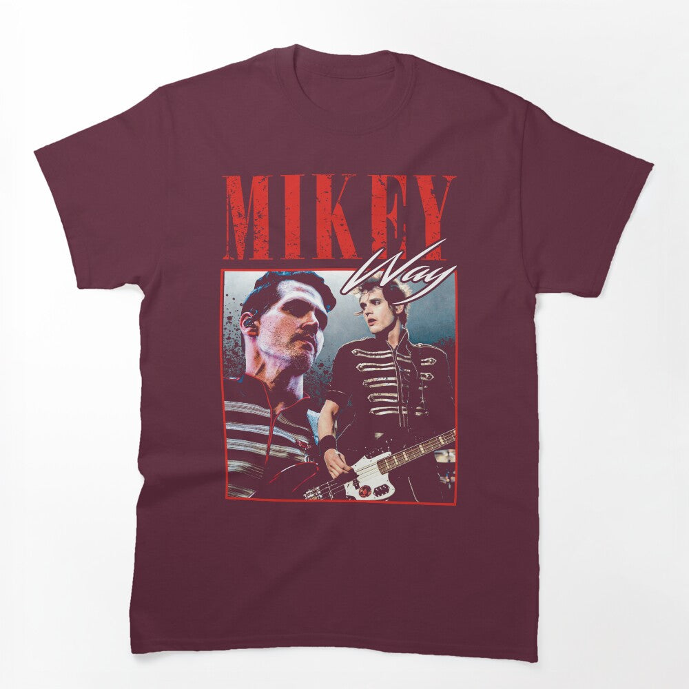 Mikey Way Mcr Vintage Retro Design Shirt