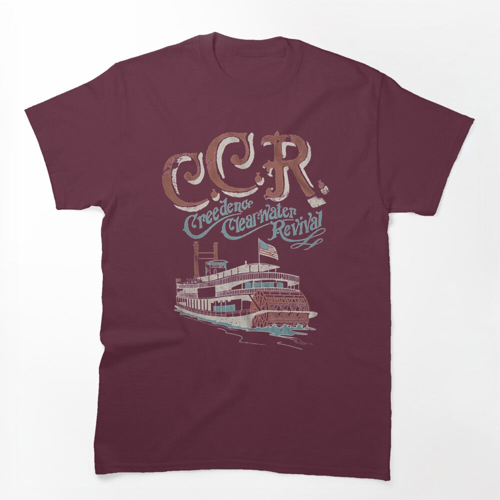 Rollin' On The River Ccr American Rock Band Shirt
