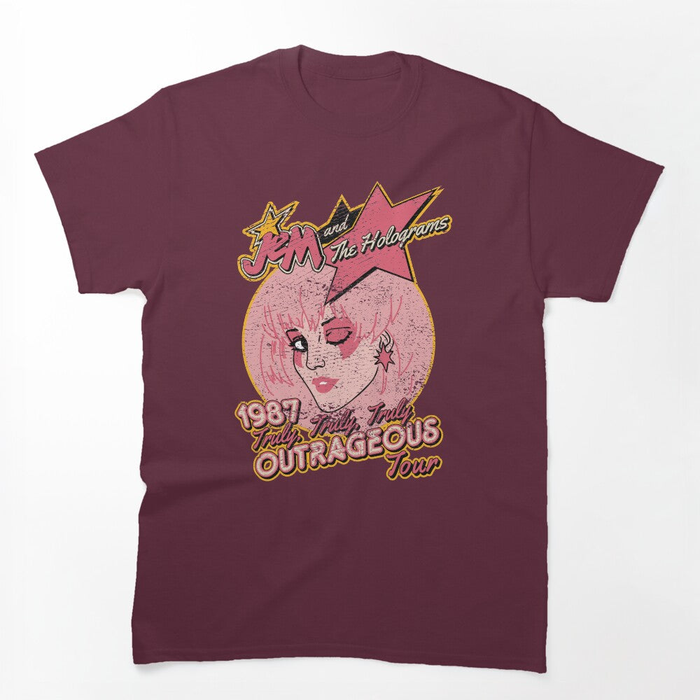 Jem And The Holograms Tour- Distressed Shirt