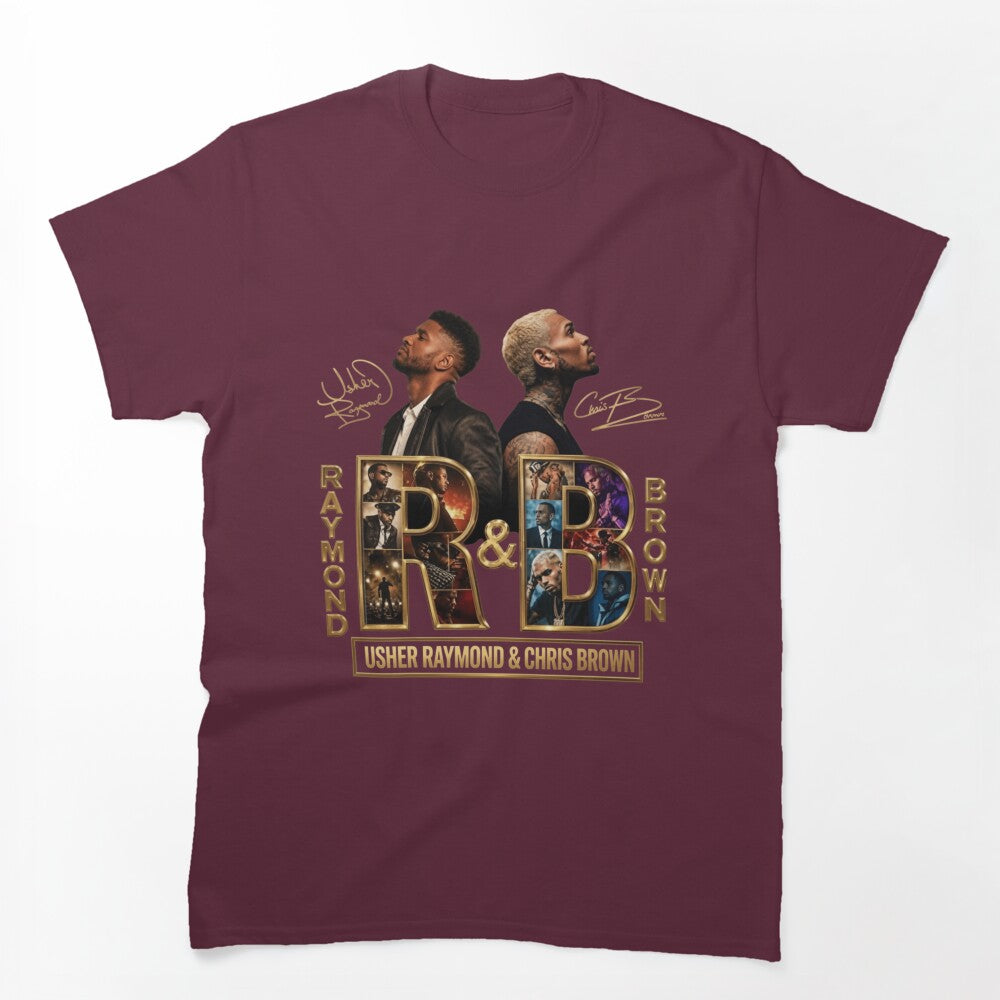 Usher Chris Brown R&B Tour Collage Shirt