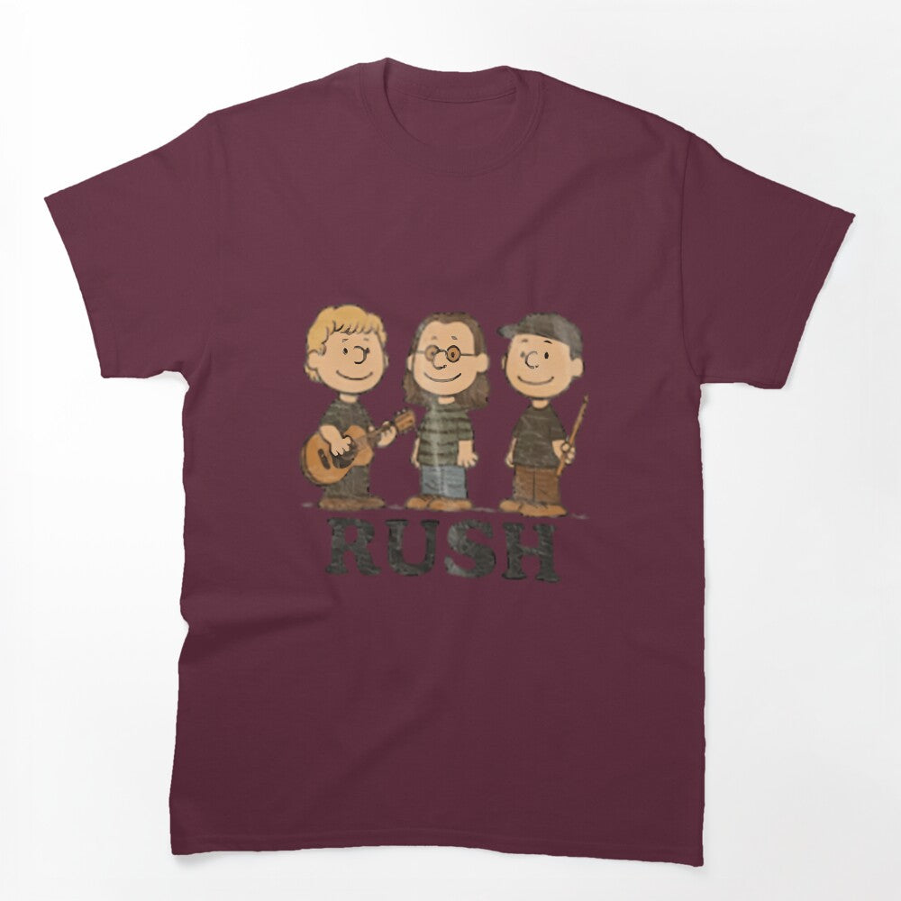 Rush Band Peanuts Style Baby Vintage Rock Band Cartoon Rush Fan Girl Shirt