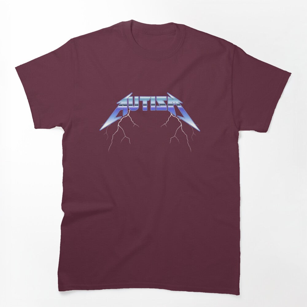 Autism Thrash Metal Gradient 80s Heavy Metal Style Shirt