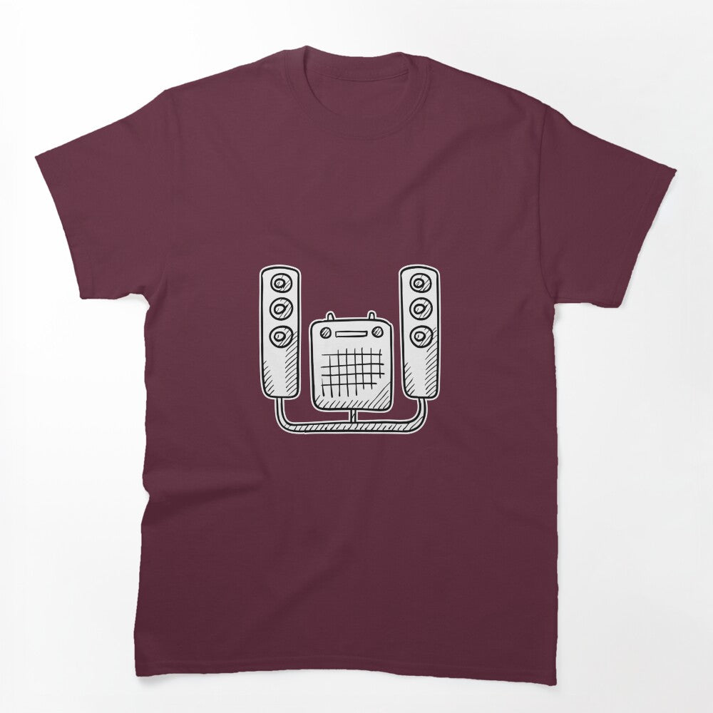 An Amplifier Connected To Concert Speakers Shirt