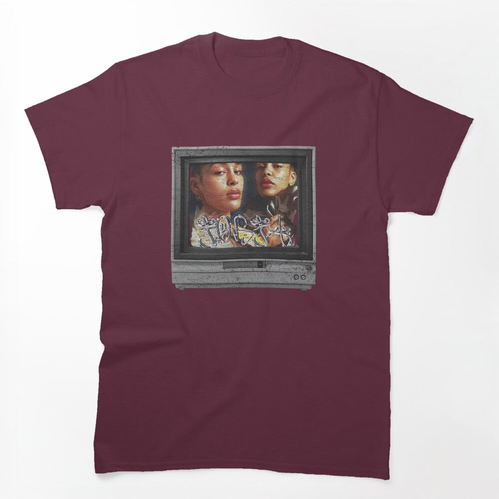 Vintage Singer Face In Television Shirt