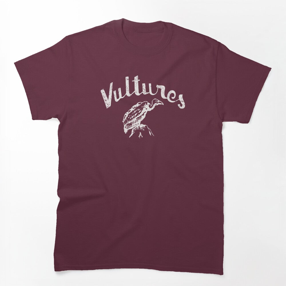 Vultures 1977 - Distressed Aged Rock N Roll Party White Print Shirt