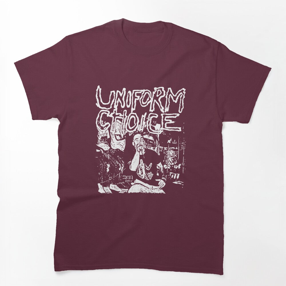 White Typography And Silhouette Melodic Hardcore Shirt