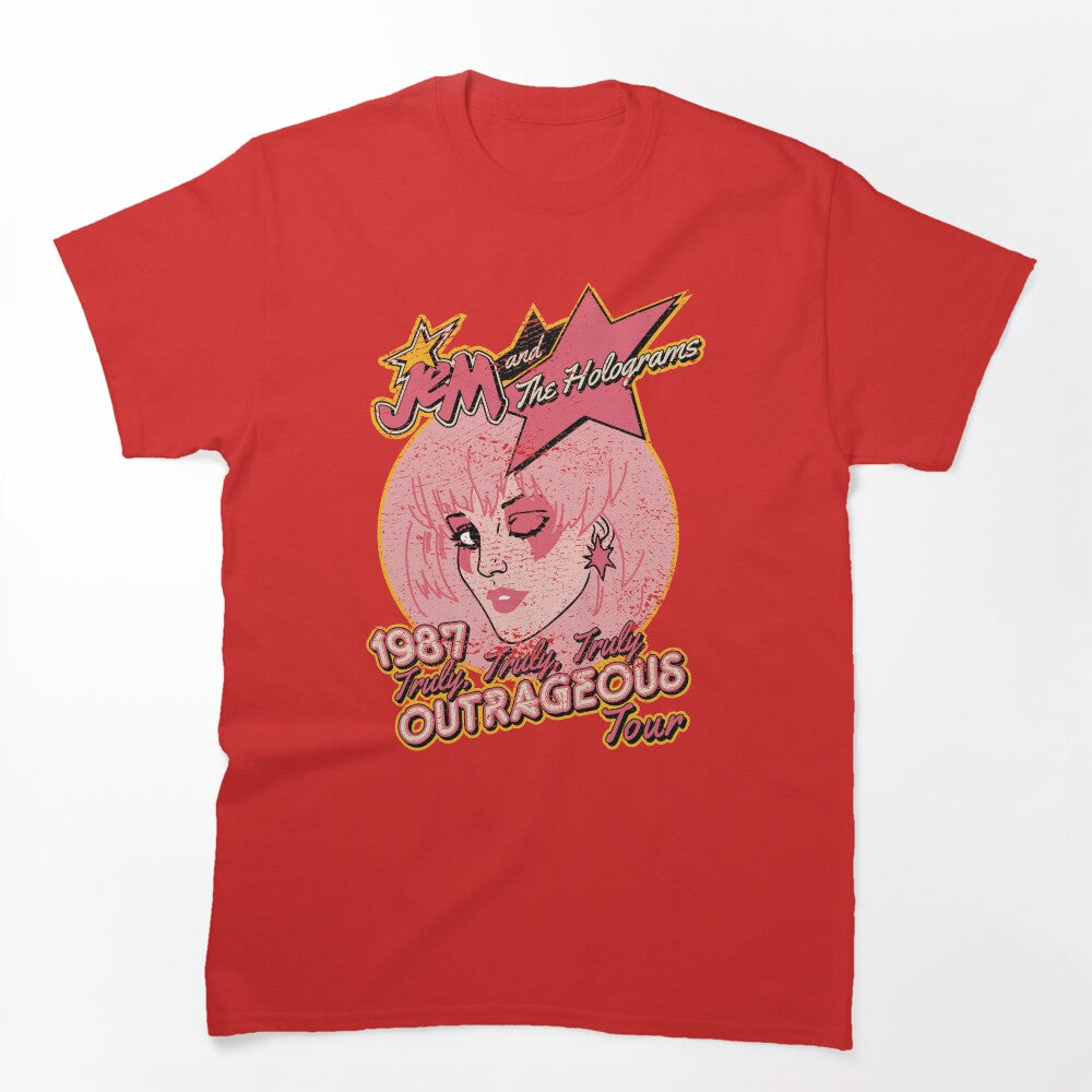 Jem And The Holograms Tour- Distressed Shirt
