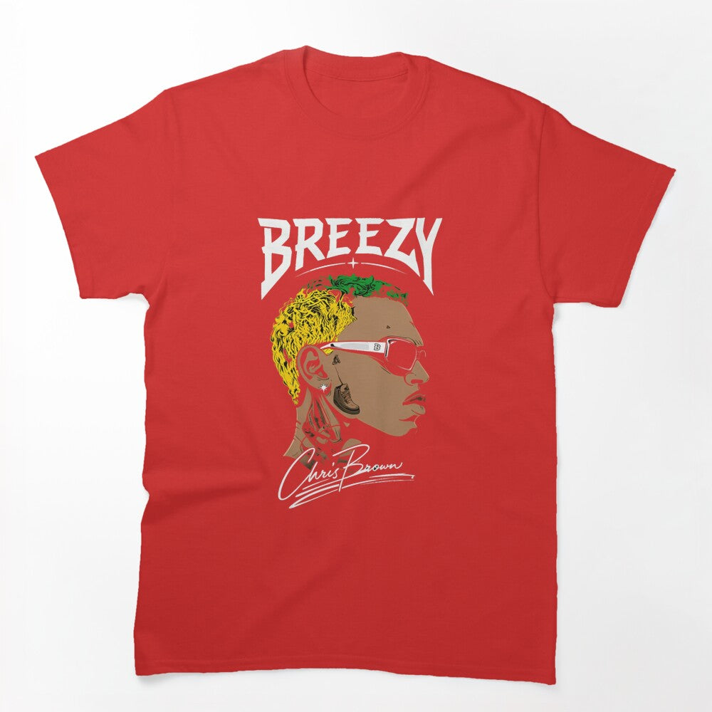 Chris Brown Breezy Minimalist Green Graphic Design Shirt