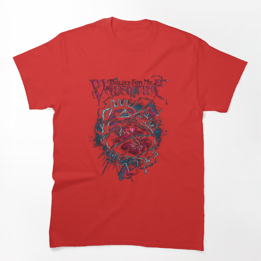 Music Vintage Retro Bullet For My Valentine Skull Red Eyes Love You Shirt