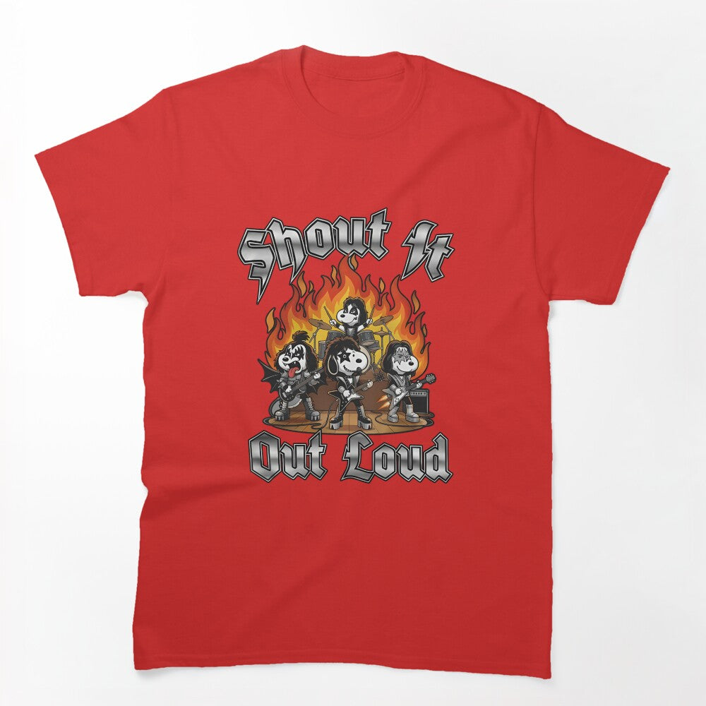 Snoopy K I S S Rock Band Shout It Out Loud Shirt