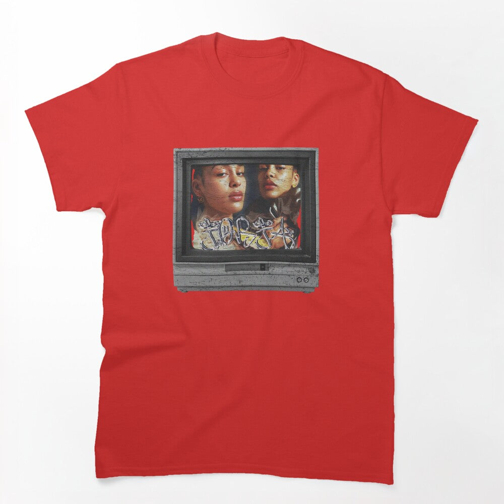 Vintage Singer Face In Television Shirt