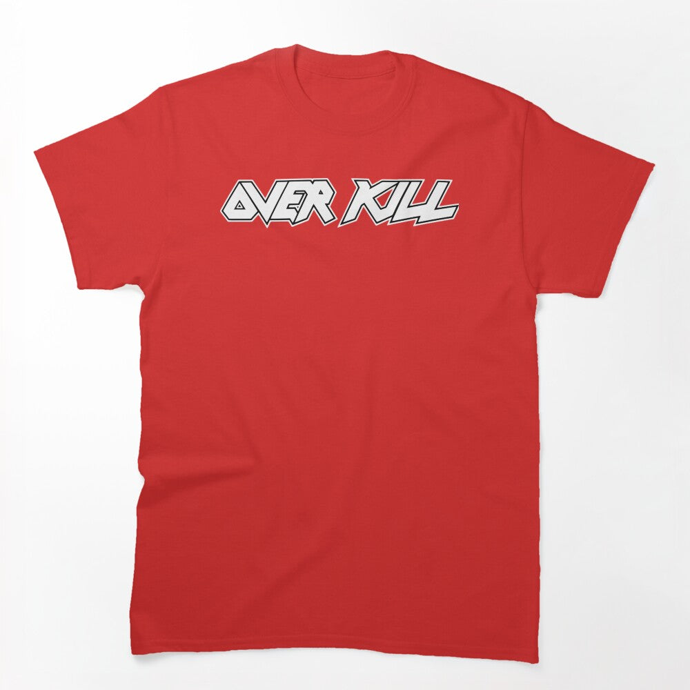 Overkill Thrash Metal White Outline Band Shirt