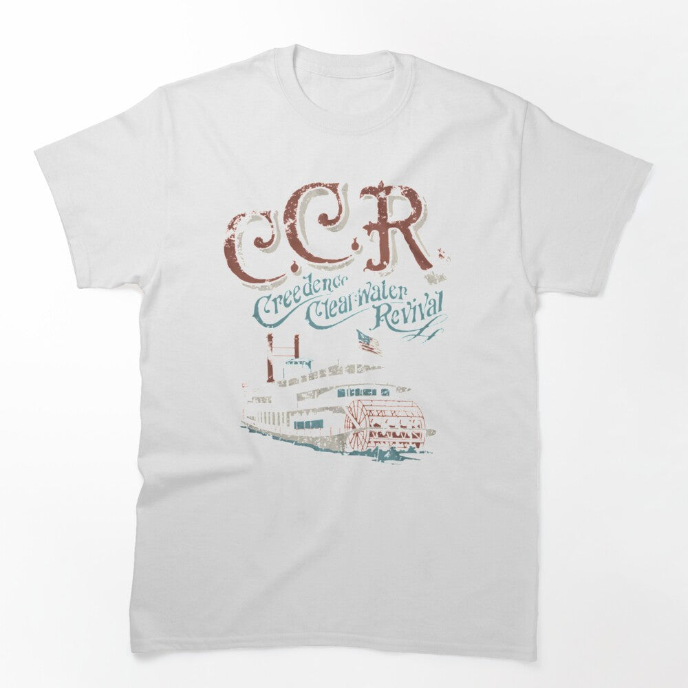 Rollin' On The River Ccr American Rock Band Shirt