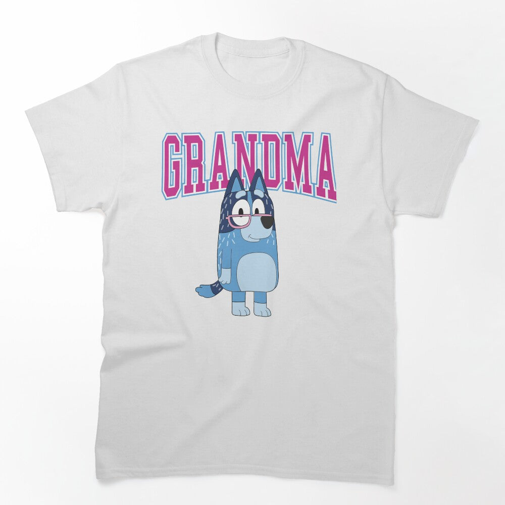 Grandma Blue Dog Cartoon Shirt